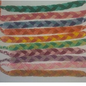 Passion-bracelet - Lot de 10 bracelets brésiliens. Motif tresser différentes couleurs - Bracelet - Coton