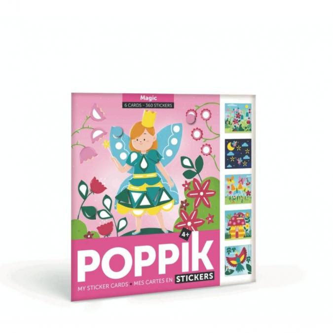 Poppik - 360 stickers + 6 cartes MAGIC (4-8 ans) - Jeu éducatif