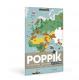 Poppik - Poster + 1600 stickers CARTE DU MONDE (6-12 ans) - Jeu éducatif
