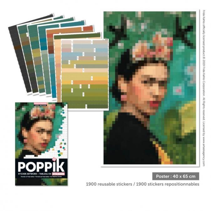 Poppik - Poster + 1600 stickers FRIDA KAHLO (+ 10 ans) - Poster en sticker