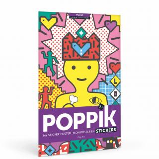 Poppik - Poster + 1600 stickers POP ART (6-12 ans) - Jeu éducatif