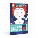 Poppik - Poster + 1600 stickers PRINCESSE (6-12 ans) - Jeu éducatif