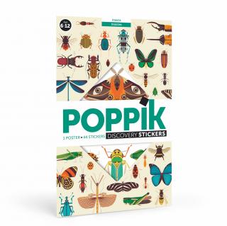 Poppik - Poster + stickers repositionnables INSECTES DU MONDE (6-12 ans) (copie) (copie) - Gommette