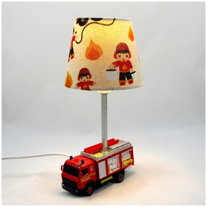 Lampe petit camion de pompiers - Rêve de Lampes