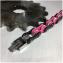 Roadstrap - Bracelet Femme Noir &amp; rose en chaîne de transmission pour les attaché(e)s de Moto / Vélo - Bracelet - Acier