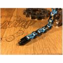 Roadstrap - Bracelet Mixte Bleu en chaîne de transmission pour les attaché(e)s de moto / Vélo - Bracelet - Acier