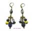 ROse et Lin Ateliers - Boucles chandelier &quot;Violetta&quot; - Boucles d&#039;oreille - Verre
