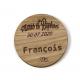 Sacdenoeud - Badge en bois design et prenoms personnalisables - Badge mariage