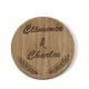 Sacdenoeud - Badge en bois personnalisable (serie identique) - Badge mariage