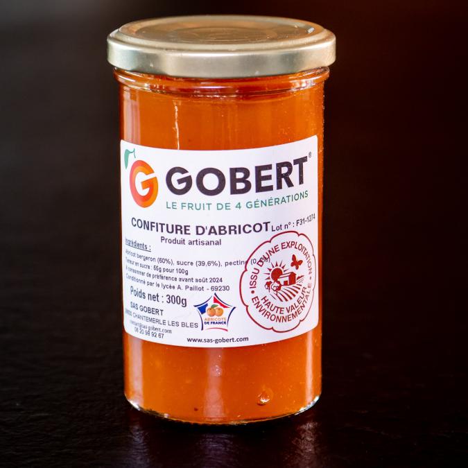 Gobert, le fruit de 4 générations - Confiture d&#039;abricot nature 300g - Confiture Artisanale