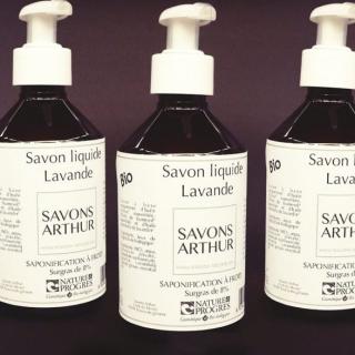 SAVONS ARTHUR - Savon liquide bio lavande avec pompe 300ML - savon liquide