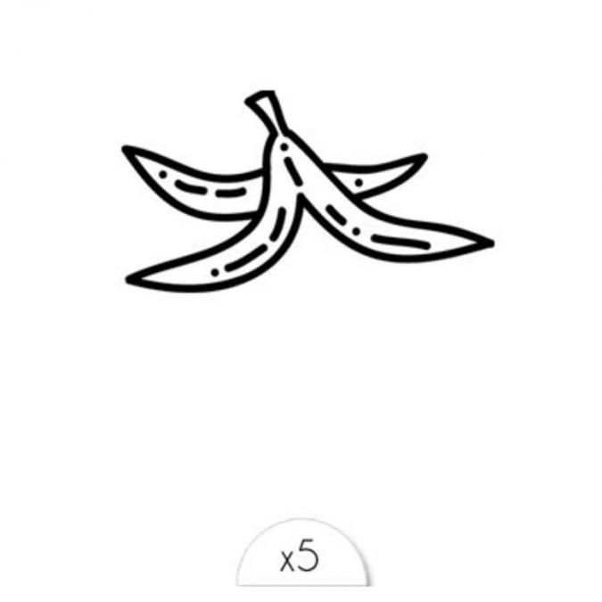 Sioou - Banane x5 - Tatouage éphémère