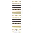 Sioou - Bracelet barres noires et dorées x5 - Tatouage éphémère