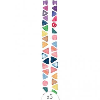 Sioou - Bracelet coloré x5 - Tatouage éphémère