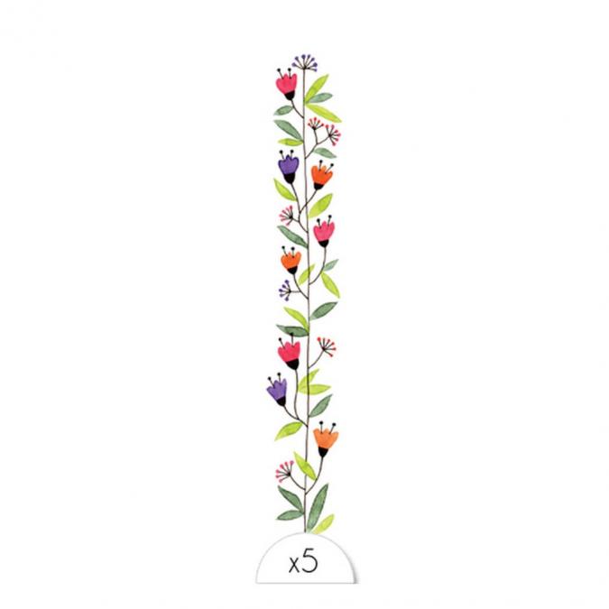 Sioou - Bracelet fleurs x5 - Tatouage éphémère