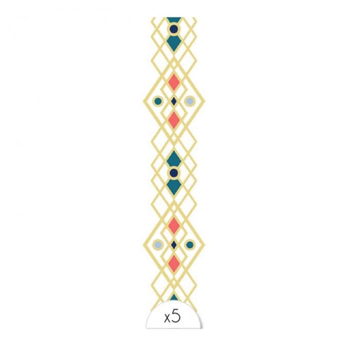 Sioou - Bracelet losanges x5 - Tatouage éphémère