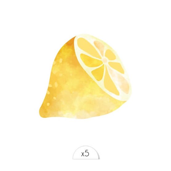 Sioou - Citron x5 - Tatouage éphémère