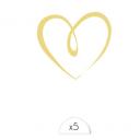 Sioou - Coeur doré x5 - Tatouage éphémère