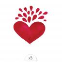 Sioou - Coeur x5 - Tatouage éphémère