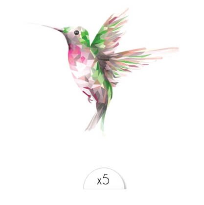 Sioou - Colibri x5 - Tatouage éphémère