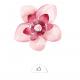 Sioou - Fleur rose pâle et fuchsia x5 - Tatouage éphémère
