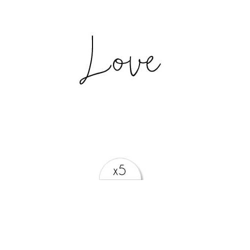 Sioou - Love x5 - Tatouage éphémère