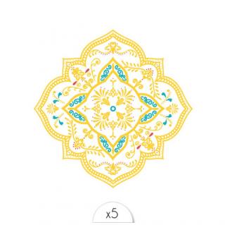Sioou - Mandala Azulejos x5 - Tatouage éphémère