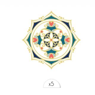 Sioou - Mandala x5 - Tatouage éphémère