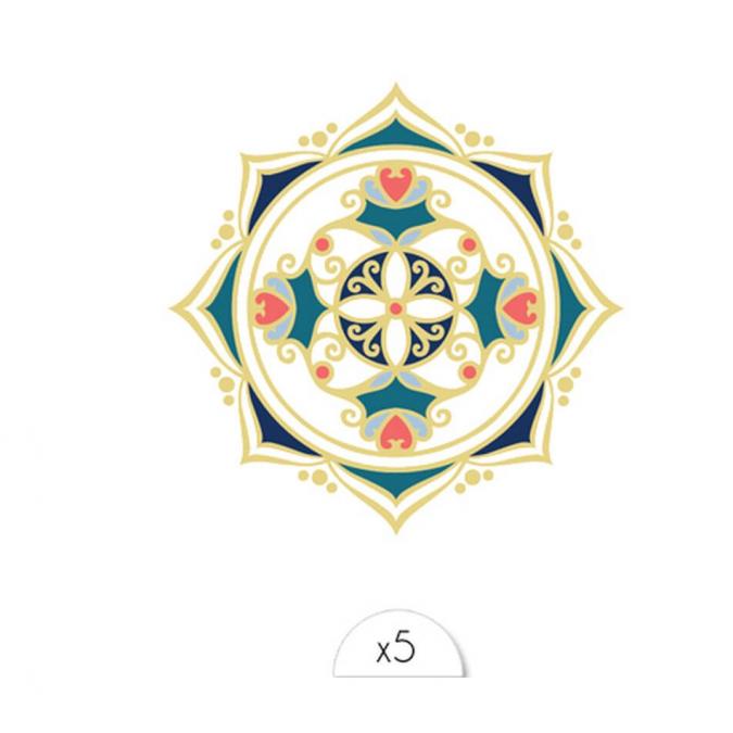 Sioou - Mandala x5 - Tatouage éphémère