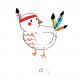 Sioou - Oiseau indien x5 - Tatouage éphémère