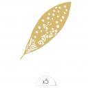 Sioou - Plume dorée x5 - Tatouage éphémère