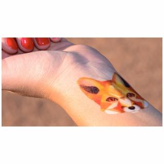 Sioou - Tête de renard x5 - Tatouage éphémère