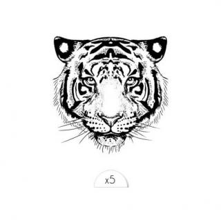 Sioou - Tigre x5 - Tatouage éphémère