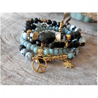 Terradelie Créations - Bracelet de Créateur en perles et Pierres de Gemmes - Bracelet - 4668