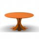 Thomas de Lussac - Table fleur Orange - Table - bois