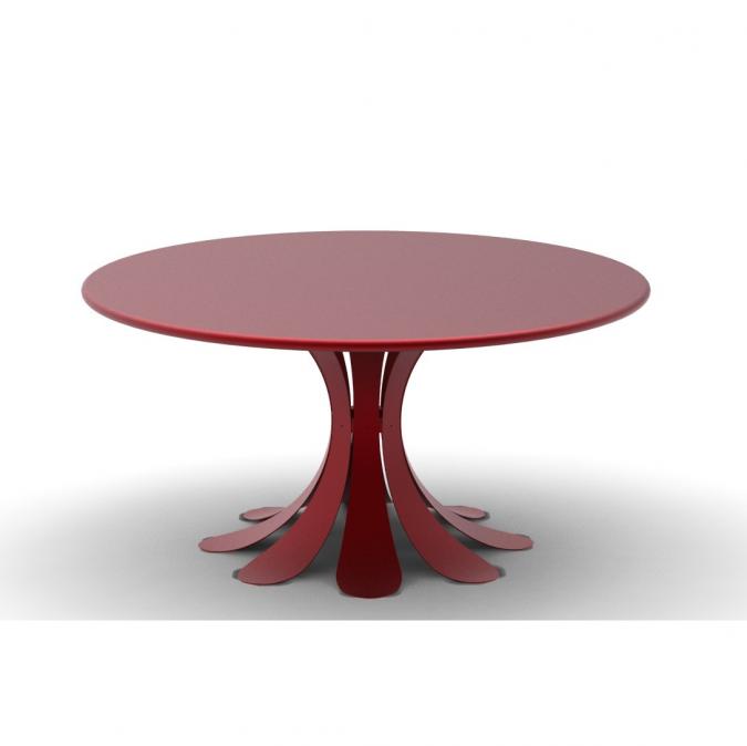 Thomas de Lussac - Table fleur Rouge - Table - bois