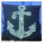 Ty cath créas breizh - Coussin décoration Ancre de marine en appliqué fait main - Coussin - Bleu