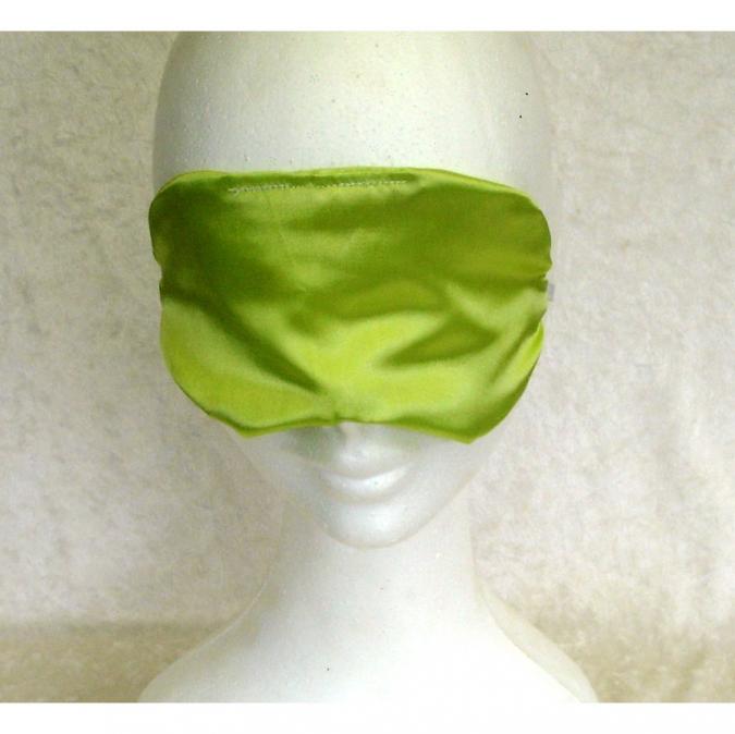 Ty cath créas breizh - Masque de nuit ou sieste en satin vert anis - masque de protection