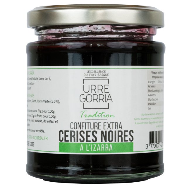 URRE GORRIA - LA CONFITURE EXTRA DE CERISES NOIRES A L&#039;IZARRA - Confiture - 0.200