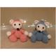 Valcreapassions - Couple petits oursons crochet bleu et rose - Peluche - 12 à 36 mois