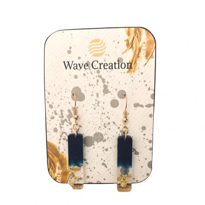 Wave Creation - Boucles d’oreille Tania Bleu - Boucles d&#039;oreille - resine