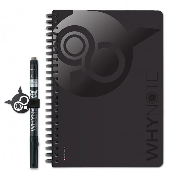 WhyNote - WhyNote Book – A5 – Noir - bloc-note réutilisable