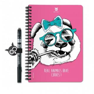 WhyNote - WhyNote Book – A5 – Panda - bloc-note réutilisable