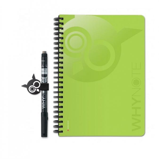 WhyNote - WhyNote Book – A5 – Vert - bloc-note réutilisable