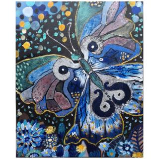 LES TOILES D'YSIS - Papillon de nuit - Peinture - 41 x 33